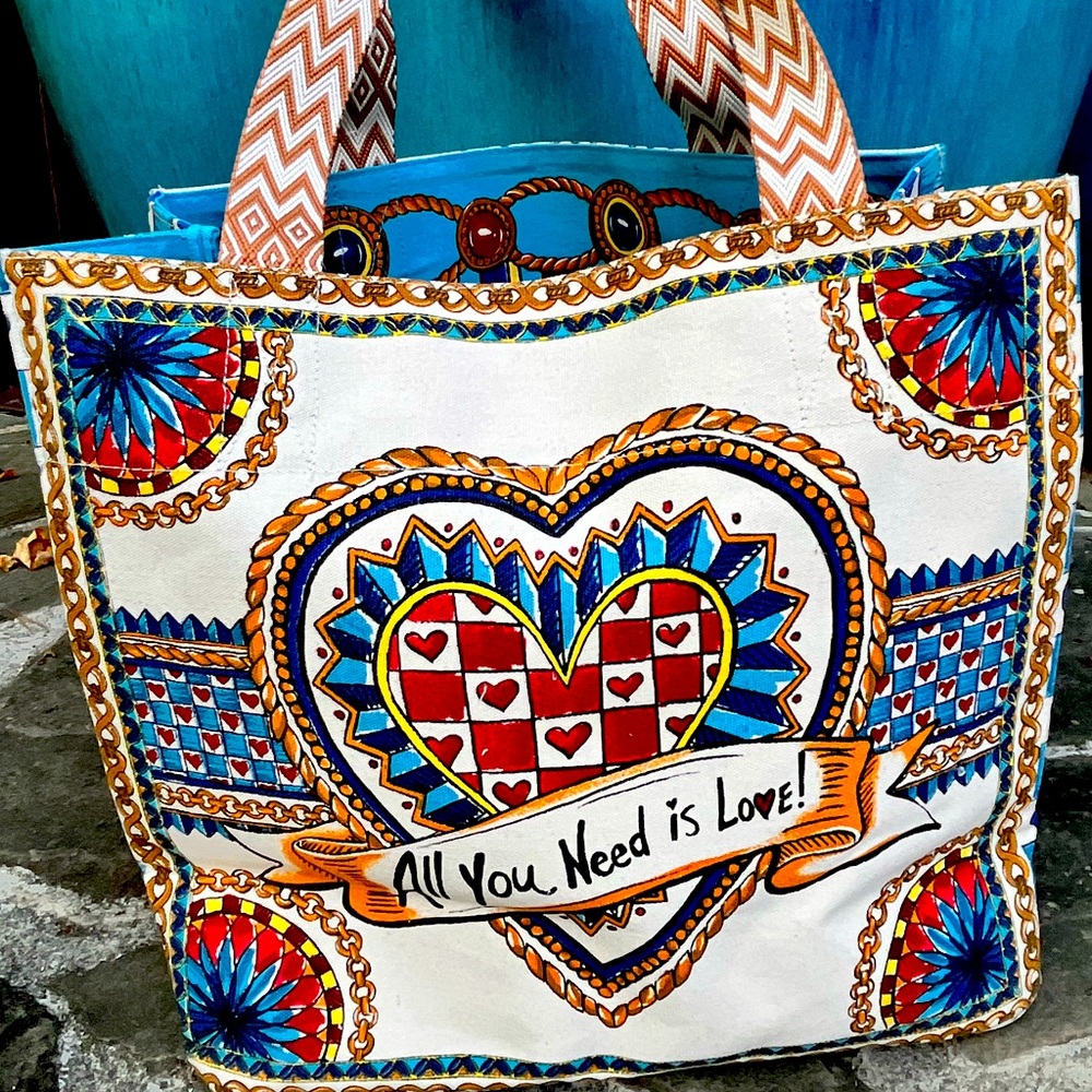 Brighton Multicolor Heart Tote Bag